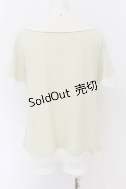 画像3: axes femme / シフォンタイ襟付きTシャツ  ミント O-24-08-30-041-AX-TO-IG-ZT091