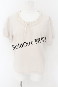 Physical Drop / はしごレースカットソー  ベージュ O-24-09-02-025-LO-TO-OW-ZT097
