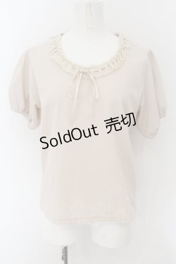 画像1: Physical Drop / はしごレースカットソー  ベージュ O-24-09-02-025-LO-TO-OW-ZT097