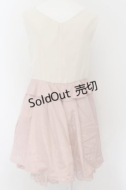 画像2: axes femme / バラ生地切替タックフレアワンピース M ピンク O-24-09-02-030-AX-OP-OW-ZT189