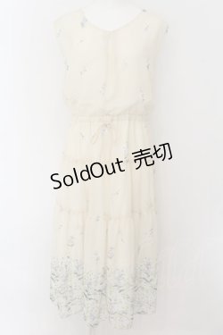 画像1: axes femme / 花柄ティアードノースリワンピ  イエロー O-24-09-02-031-AX-OP-IG-ZT199