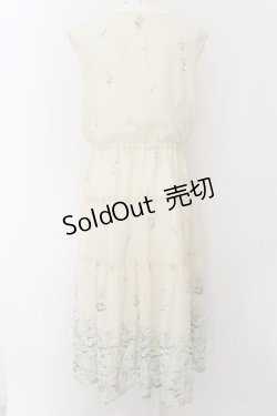 画像2: axes femme / 花柄ティアードノースリワンピ  イエロー O-24-09-02-031-AX-OP-IG-ZT199