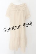 axes femme / コットン風フリルＡラインワンピース M イエロー O-24-09-02-033-AX-OP-IG-ZT234