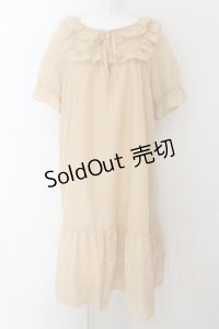axes femme / コットン風フリルＡラインワンピース M イエロー O-24-09-02-033-AX-OP-IG-ZT234