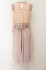 画像3: 【SALE】axes femme / レースチュールワンピース M ピンク O-24-09-02-043-AX-OP-OW-ZT217 (3)