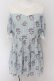 画像1: axes femme POETIQUE / 花柄シアーチェックミニワンピース M ミント O-24-09-02-055-AX-OP-IG-ZT117 (1)