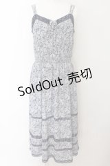 axes femme / 小花柄キャミワンピース M ブルー系 O-24-09-02-059-AX-OP-IG-ZT118