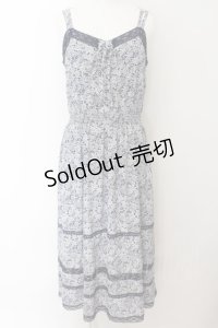 axes femme / 小花柄キャミワンピース M ブルー系 O-24-09-02-059-AX-OP-IG-ZT118