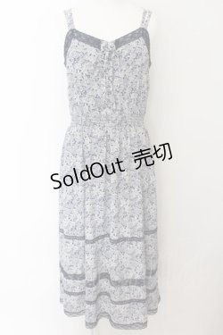 画像1: axes femme / 小花柄キャミワンピース M ブルー系 O-24-09-02-059-AX-OP-IG-ZT118