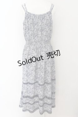 画像2: axes femme / 小花柄キャミワンピース M ブルー系 O-24-09-02-059-AX-OP-IG-ZT118