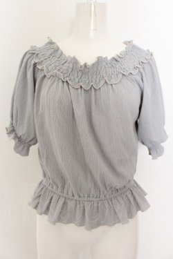 画像1: F&A / 配色メローオフショルカットソー F グリーン O-24-09-06-028-LO-TO-OW-ZT096