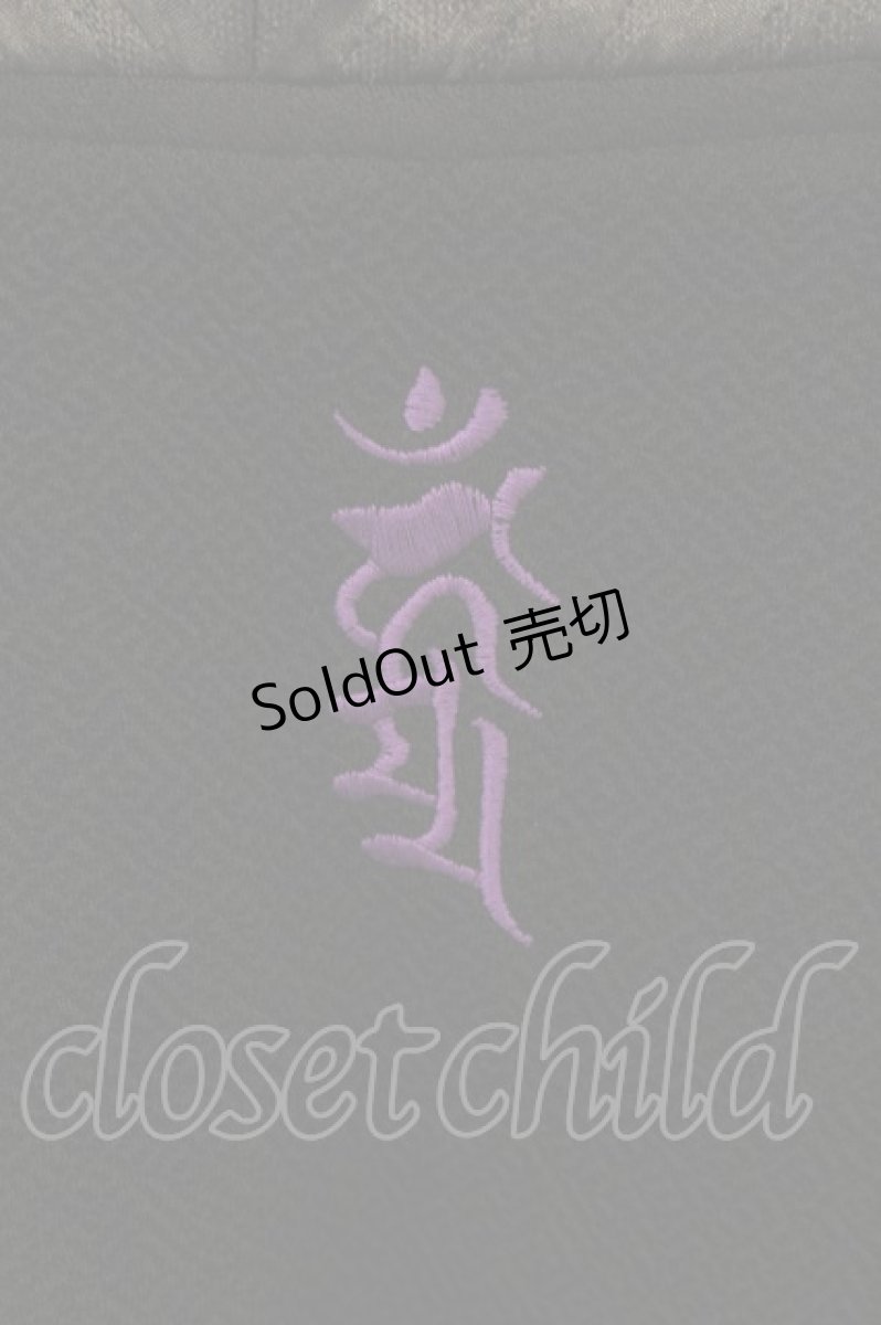 画像4: Qutie Frash / ちりめんシフォン着物袖チュニック  ブラック×パープル O-24-09-07-076-QU-JA-OW-OS (4)