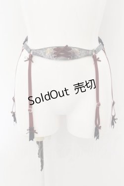 画像1: GOTHその他 / ガーターベルト  ワイン×ネイビー O-24-09-07-078-EL-ZA-OW-OS
