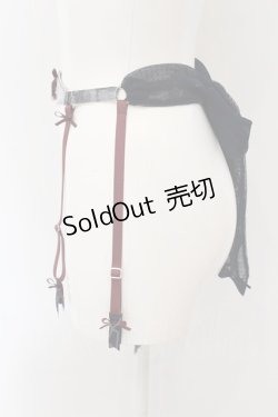 画像2: GOTHその他 / ガーターベルト  ワイン×ネイビー O-24-09-07-078-EL-ZA-OW-OS