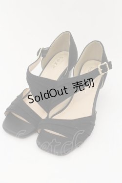 画像1: axes femme / アシンメトリーサンダル L クロ O-24-09-07-086-AX-SH-OW-ZT-K003