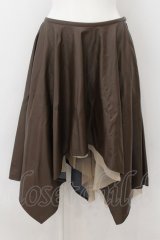 abilletage / フェイクレザーアシンメトリースカート  ブラウン O-24-09-14-047-GO-ZA-SZ-ZT-CL001