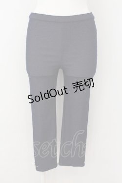 画像1: axes femme / 裾プチバラ使いレギンス M アオ O-24-09-14-091-AX-PA-OW-ZT251