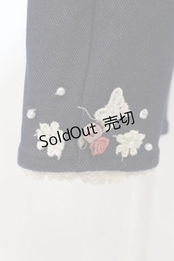 画像2: axes femme / 裾プチバラ使いレギンス M アオ O-24-09-14-091-AX-PA-OW-ZT251