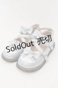 LISAUSE（海外ロリィタ） / キュートリボンレースストラップラウンドシューズ 36 ラメサックス×シロ O-24-09-16-034-LO-SH-IG-ZT274