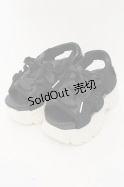 画像1: axes femme POETIQUE / レースアップスポサン S クロ×シロ O-24-09-16-035-AX-SH-IG-ZT273