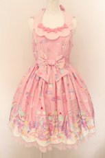 画像1: Angelic Pretty / MilkyPlanetジャンパースカート  ピンク O-24-09-23-011-AP-OP-IG-OS (1)
