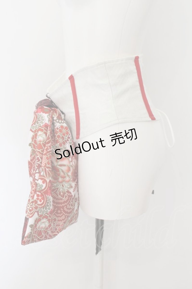 画像3: Qutie Frash / 2024プレミアムセット-繚乱- コルセット  ホワイト×レッド O-24-09-24-071-QU-TO-IG-ZI (3)