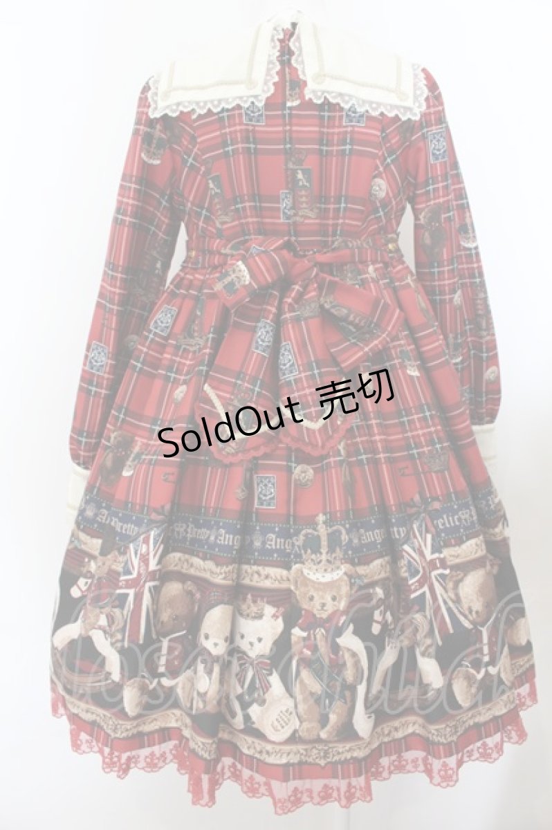 画像4: Angelic Pretty / British Bearワンピース  アカ O-24-09-24-148-AP-OP-IG-OS (4)