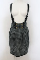 画像1: 【SALE】axes femme POETIQUE /チェック柄サス付きスカート M グリーン O-24-09-25-049-AX-SK-OW-ZH (1)