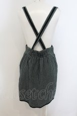 画像2: 【SALE】axes femme POETIQUE /チェック柄サス付きスカート M グリーン O-24-09-25-049-AX-SK-OW-ZH (2)