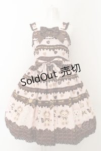 BABY,THE STARS SHINE BRIGHT / Meijiミルクチョコレート くみゃちゃん柄スカラップジャンパースカート  ピンク O-24-09-28-107-BA-OP-IG-OS