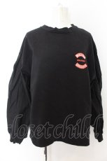 画像1: 【SALE】RNA / メロープリントフハクコンビトレーナー  ブラック O-24-09-30-054-PU-TO-IG-ZT235 (1)