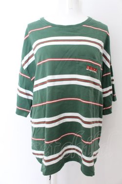 画像1: RNA / マルチボーダーBIGポケTEE M グリーン O-24-09-30-059-PU-TO-OW-ZT160