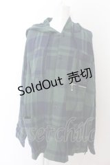 RNA / BIGチェックBIGシャツ M グリーン O-24-09-30-061-PU-TO-OW-ZT183