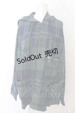 画像1: RNA / BIGチェックBIGシャツ M グリーン O-24-09-30-061-PU-TO-OW-ZT183
