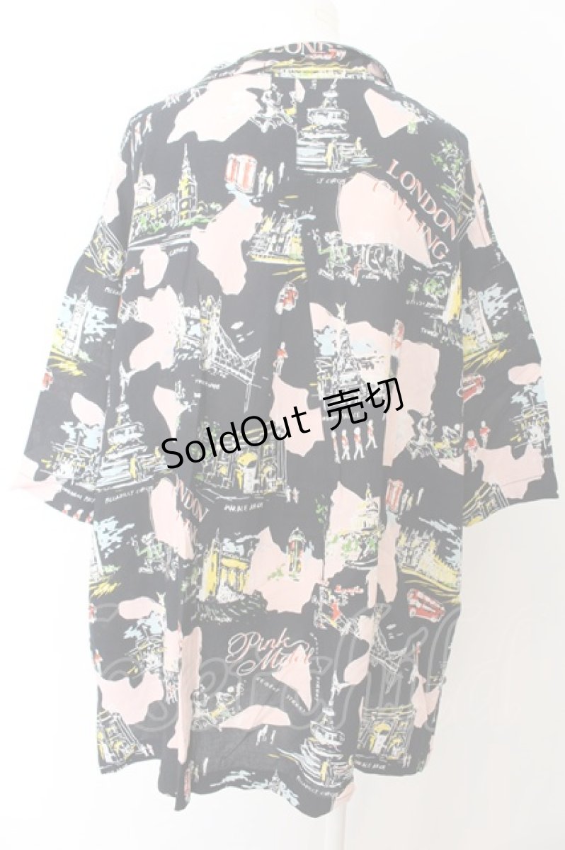 画像2: 【SALE】RNA / PINK MOTELロンドンスーベニアシャツ M ブラック（公式展開ブルーグレー） O-24-09-30-063-PU-BL-OW-ZT035 (2)