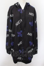 画像1: 【SALE】NieR CLOTHING / 転写ptジップアップパーカー F 蝶総柄（ブラック） O-24-10-08-014-PU-TO-OW-ZT325 (1)