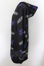画像2: 【SALE】NieR CLOTHING / 転写ptジップアップパーカー F 蝶総柄（ブラック） O-24-10-08-014-PU-TO-OW-ZT325 (2)