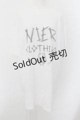 NieR Clothing / NieRちゃんプリントBIG Tシャツ 3XL ホワイト O-24-10-08-016-PU-TS-OW-ZT325