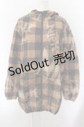 NieR Clothing / ロゴチェックウィンドウブレーカー F ブラウン O-24-10-08-020-PU-JA-OW-ZI