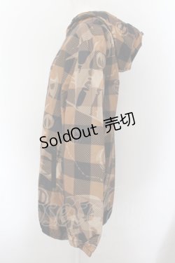 画像2: NieR Clothing / ロゴチェックウィンドウブレーカー F ブラウン O-24-10-08-020-PU-JA-OW-ZI