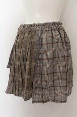 画像2: 【SALE】axes femme POETIQUE / バイカラーチェックスカパン M ブラウン O-24-10-11-061-AX-PA-IG-ZT249 (2)