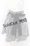 axes femme / ストライプデザインキュロット M ネイビー O-24-10-11-131-AX-SK-OW-ZT266