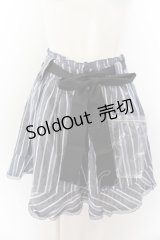 axes femme / ストライプデザインキュロット M ネイビー O-24-10-11-131-AX-SK-OW-ZT266