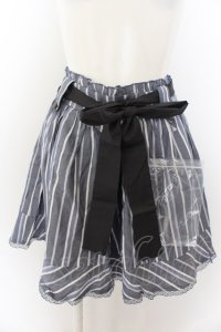 axes femme / ストライプデザインキュロット M ネイビー O-24-10-11-131-AX-SK-OW-ZT266