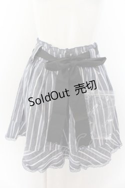 画像1: axes femme / ストライプデザインキュロット M ネイビー O-24-10-11-131-AX-SK-OW-ZT266