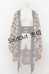 metamorphose / 百花繚乱〜まほろばの舞〜着物風羽織り  クロ O-24-10-11-015-ME-JA-IG-OS
