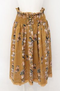 axes femme / メッセージローズptスカート M イエロー O-24-10-13-082-AX-SK-OW-ZT264