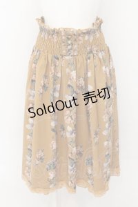 axes femme / メッセージローズptスカート M イエロー O-24-10-13-082-AX-SK-OW-ZT264