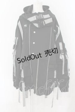 画像1: ililil / 推し活宇宙人ぱぁかぁ　パーカー F ブラック O-24-10-13-092-PU-CO-YM-OS