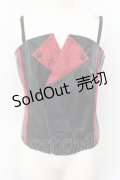 Qutie Frash / ライダースコルセット  レッド×ブラック O-24-10-15-023-QU-ZA-IG-ZI